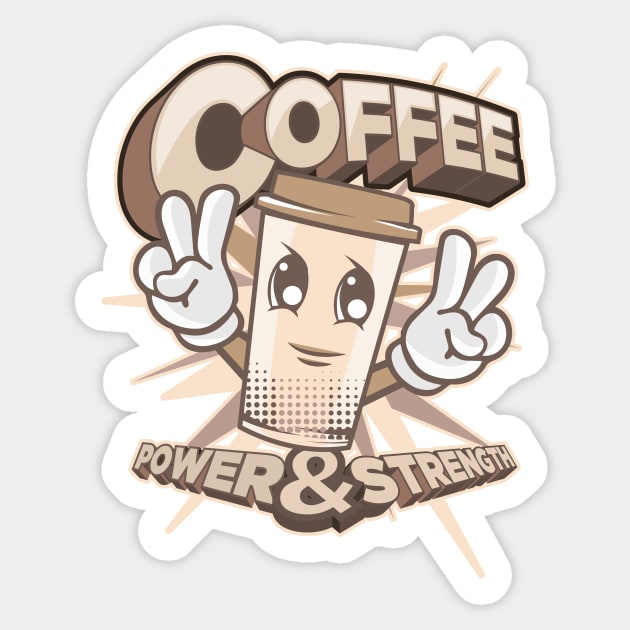 Coffee Power Sticker by Graphiksmash